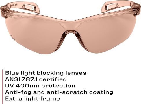 نظارات NoCry خفيفة الوزن تحجب الضوء الأزرق مع عدسات برتقالية، مضادة للضباب وطلاء مضاد للخدش وحماية من الأشعة فوق البنفسجية 400؛ معتمد من ANSI Z87.1 in Kuwait