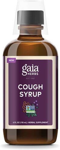 Gaia Herbs Cough Syrup Original - Soothes Occasional Dry Coughs - with Honey, Ivy Leaf, Black Elderberry - 4 Fl Oz in Saudi Arabia