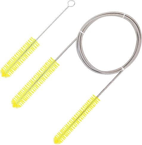 فرشاة تنظيف أنبوب CPAP، فرشاة خرطوم، 7 أقدام، من الفولاذ المقاوم للصدأ، مع فرشاة قناع، لأقطار خرطوم عالمية 19 مم و15 مم (أزرق) in Kuwait