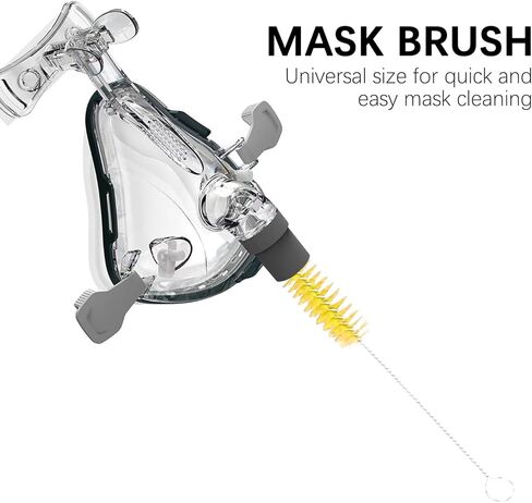 فرشاة تنظيف أنبوب CPAP، فرشاة خرطوم، 7 أقدام، من الفولاذ المقاوم للصدأ، مع فرشاة قناع، لأقطار خرطوم عالمية 19 مم و15 مم (أزرق) in Kuwait