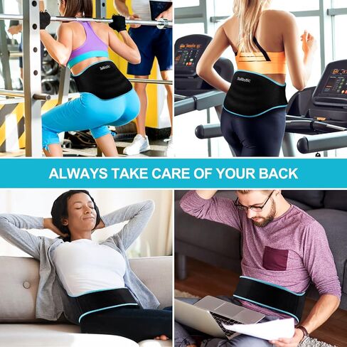 Ice Packs for Lower Back Pain Relief - 2 Cold Packs for Injuries Reusable Soft, Gel Wraps - Relief for Sciatic Nerve, Degenerative Disc Disease, Coccyx, Tailbone Pain - Sports Therapy and Recovery in Saudi Arabia