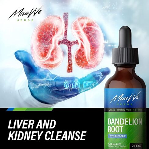 Dandelion Root Liquid Extract - Organic Dandelion Tincture - Vegan Dandelion Root Drops Supplement for Cleansing, Digestive Function & Immunity - 2 Fl. Oz in Kuwait