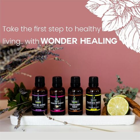 تعزيز المناعة (مقارنة بزيت اللصوص) مزيج طبيعي 100% من القرنفل والقرفة والليمون وإكليل الجبل والأوكالبتوس، من ووندر هيلينج (30 مل) in Kuwait