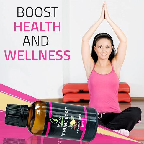 تعزيز المناعة (مقارنة بزيت اللصوص) مزيج طبيعي 100% من القرنفل والقرفة والليمون وإكليل الجبل والأوكالبتوس، من ووندر هيلينج (30 مل) in Kuwait