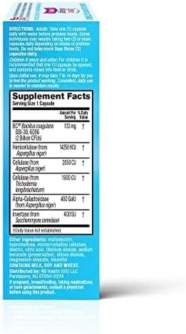 Digestive Advantage Fast Acting Enzymes Plus Daily Probiotic Capsules, (32 Count in A Box) - Helps Support Breakdown of Hard to Digest Foods & Helps Prevent Gas*, Supports Digestive & Immune Health* in Kuwait