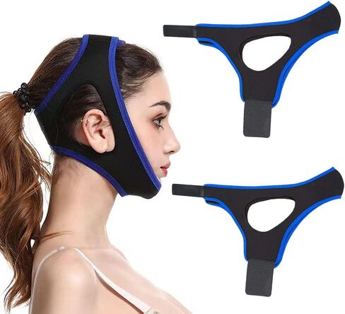 ZHEXYF Snoring Chin Strap, Breathable Flexible Anti Snoring Devices Aids Better Sleep, Snore Stopper for Men Women (2 pcs) in Saudi Arabia