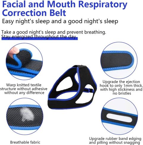 ZHEXYF Snoring Chin Strap, Breathable Flexible Anti Snoring Devices Aids Better Sleep, Snore Stopper for Men Women (2 pcs) in Saudi Arabia