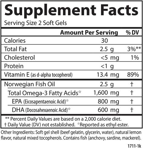 Carlson - Elite Omega-3 Gems، 1600 مجم من أحماض أوميجا 3 الدهنية بما في ذلك EPA وDHA، مكمل زيت السمك النرويجي المصطاد من البرية، كبسولات زيت السمك أوميجا 3 من مصادر مستدامة، ليمون، 90 كبسولة هلامية in Saudi Arabia