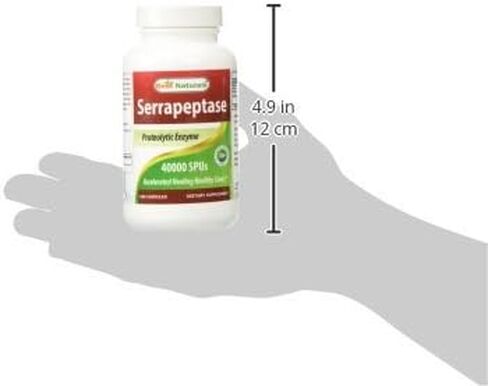 Best Naturals Serrapeptase 40000 SPUs 90 Vcaps (90 Count (Pack of 1)) in Kuwait