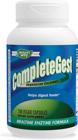 Nature's Way CompleteGest Vegetarian Enzymes Supplement, Helps Digest Food*, 180 Vegan Capsules in Saudi Arabia