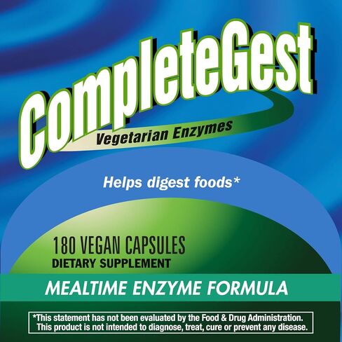 Nature's Way CompleteGest Vegetarian Enzymes Supplement, Helps Digest Food*, 180 Vegan Capsules in Saudi Arabia