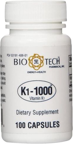 Bio-Tech - K1-1000 (Vitamin K-1) 100 Capsules in Saudi Arabia