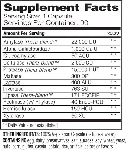 Enzymedica VeggieGest, Digestive Enzymes for Vegan, Vegetarian and Raw Diets, Prevents Gas and Bloating, 90 Capsules (FFP) in Saudi Arabia