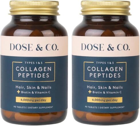 دوز آند كو. أقراص مكملات التجميل بالكولاجين والببتيد - عبوتان (180 قرصًا)، للشعر والبشرة والأظافر in Kuwait