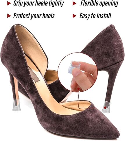 سيبا نعل واقي للكعب للاحذية، اغطية مطاطية، طقم اصلاح الاكواب والاكواب، مشبك للكعب السفلي، غطاء بديل للاحذية لحفلات الزفاف في الهواء الطلق والحديقة والحفلات، 4 مقاسات XS وS وM وL (6 ازواج اسود) in Kuwait