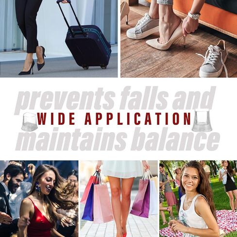 سيبا نعل واقي للكعب للاحذية، اغطية مطاطية، طقم اصلاح الاكواب والاكواب، مشبك للكعب السفلي، غطاء بديل للاحذية لحفلات الزفاف في الهواء الطلق والحديقة والحفلات، 4 مقاسات XS وS وM وL (6 ازواج اسود) in Kuwait