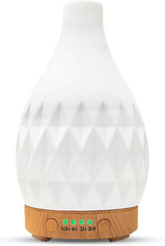 SG Essentials Ceramic Stone Ultrasonic Essential Oil Diffuser for Aromatherapy with Auto Shut-Off Function - Cool Mist Humidifier for Yoga Spa Office Bedroom Home – White in Saudi Arabia