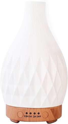 SG Essentials Ceramic Stone Ultrasonic Essential Oil Diffuser for Aromatherapy with Auto Shut-Off Function - Cool Mist Humidifier for Yoga Spa Office Bedroom Home – White in Saudi Arabia