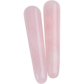AMOYSTONE Natural Rock Crystals Stone Crystal Stick Wands for Reiki Healing Stone to Train Pelvic Muscles Mix 6pcs 4"