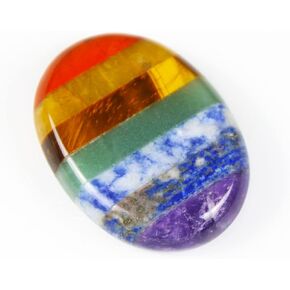 Worry Stones for Kids, Chakra Crystals and Healing Stones, Oval Palm Stone, Thumb Stone, Crystals for Beginners, Meditation Accessories, Spiritual Gifts for Women (1PCS)
