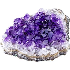 CrystalTears Amethyst Crystal Geode Cluster Raw Amethyst Rock Quartz Healing Crystals Druzy Geode Mineral Specimen Gemstone for Meditation Reiki Healing Home Decor 0.18-0.33 lb Christmas Gift in Saudi Arabia