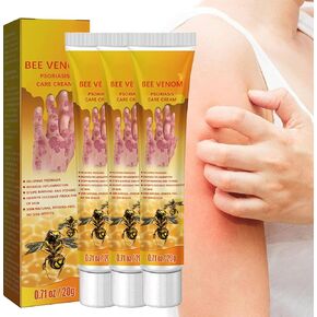 3 قطع من كريم العناية بالصدفية بسم النحل من AQISI، كريم العناية بالصدفية الاحترافي لسم النحل النيوزيلندي، كريم الصدفية المهدئ والمرطب in Kuwait