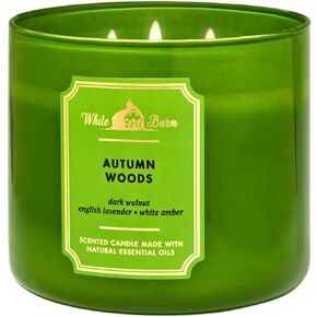 Bath & Body Works, White Barn 3-Wick Candle w/Essential Oils - 14.5 oz - New Core Scents! (Autumn Woods) in Saudi Arabia