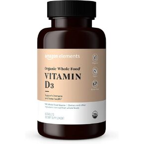أمازون إليمنتس، فيتامين د3، طعام عضوي كامل، 60 قرصًا in Kuwait