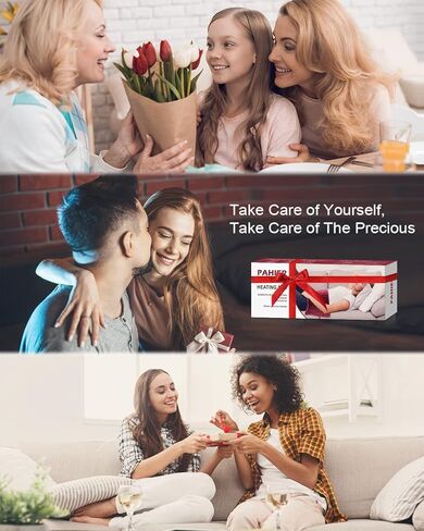 وسادة تسخين لتخفيف الآلام، وسادات تسخين كهربائية للتشنجات وتخفيف آلام الظهر، وسادة حرارية رطبة/جافة لألم الرقبة والكتف، هدايا للنساء والزوجة الأم، مقاس 24 × 12 بوصة كبيرة مع إيقاف تلقائي (أحمر) in Kuwait