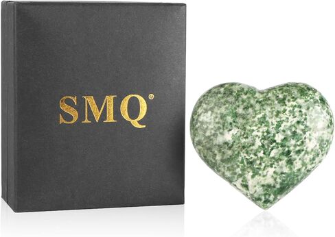 SMQ Large Heart Shaped Crystal Worry Stones Natural Africa Blood Stone Paperweight Puffy Pocket Love Healing and Crystals Rock for Balancing Yoga Home Decor in Kuwait