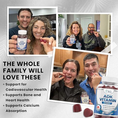 مكملات الفيتامينات ADK مع فيتامين د 5000 وحدة دولية، فيتامين أ 3000 وحدة دولية، فيتامين ك 500 ميكروجرام، فيتامين د ك يدعم قوة العظام، ADK 5 صحة القلب، K2 D3، تعزيز الجهاز المناعي وامتصاص الكالسيوم ADK2 in Kuwait
