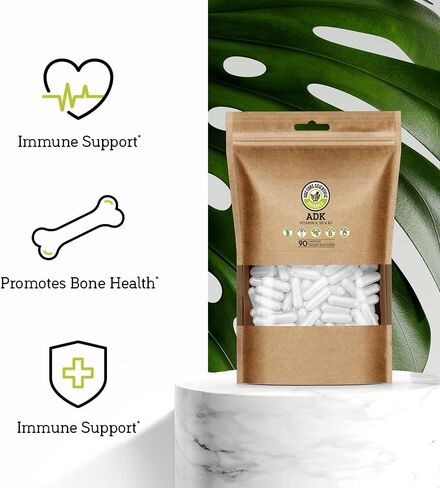 Doctors Scientific Organica DSO ADK - Vitamin A, Vitamin D3 & K2 - High Potency - Heart Health Support - Bone Health Support - A.D.K Supplement - Calcium Absorption Support - Gluten-Free- 90ct in Saudi Arabia