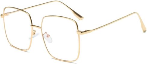 BAODAREN Blue Light Blocking Glasses Oversized Square Frame Women/Men Anti Eyestrain Computer Eyeglasses L3000A in Kuwait