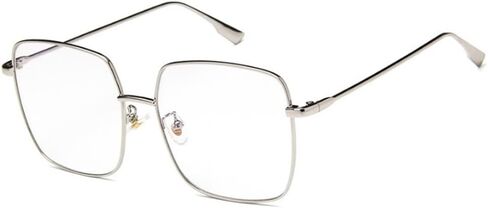 BAODAREN Blue Light Blocking Glasses Oversized Square Frame Women/Men Anti Eyestrain Computer Eyeglasses L3000A in Kuwait