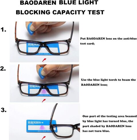 BAODAREN Blue Light Blocking Glasses Oversized Square Frame Women/Men Anti Eyestrain Computer Eyeglasses L3000A in Kuwait