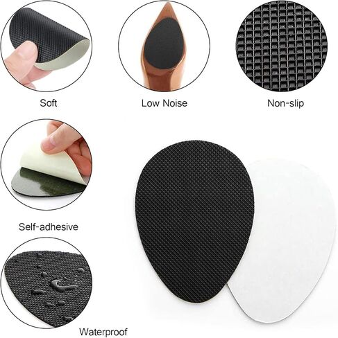 وسادة نعال أحذية ذاتية اللصق مضادة للانزلاق لأسفل الكعب العالي - 5 أزواج من الملصقات المطاطية المضادة للتساقط، وسادات أحذية ناعمة للطرق الزلقة، ومقابض أحذية YUBRO غير قابلة للانزلاق للأيام الممطرة والثلجية in Kuwait