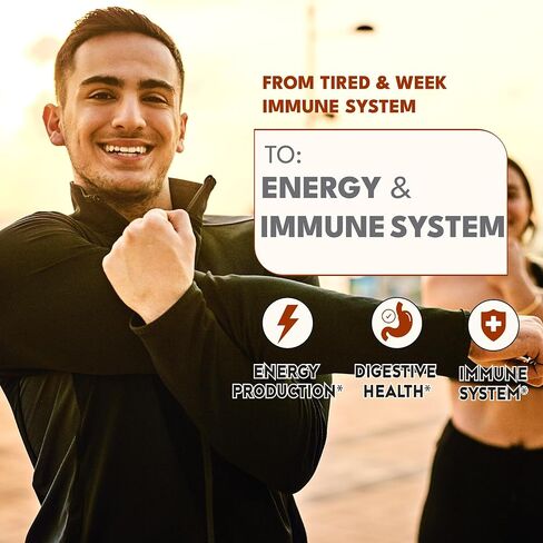 Benfotiamine 600mg Supplement - 2 Months for Digestive System, Energy Production & Immune - Blended Turmeric Curcumin Root, Ashwagandha Root & Organic Gymnema Sylvestre - 2 Packs of 60 Capsules in Kuwait