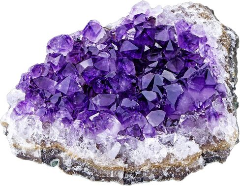 CrystalTears Amethyst Crystal Geode Cluster Raw Amethyst Rock Quartz Healing Crystals Druzy Geode Mineral Specimen Gemstone for Meditation Reiki Healing Home Decor 0.18-0.33 lb Christmas Gift in Saudi Arabia