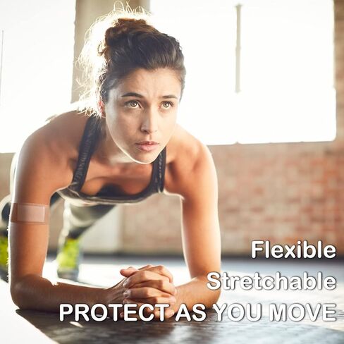 ضمادات سيليكون Hysimedy للبشرة الرقيقة الحساسة - 1.64 بوصة × 4 بوصة (40 قطعة) - حجم واحد كبير للاستحمام للسباحة - سلسلة خالية من الألم وخالية من اللاتكس ومقاومة للماء للغاية in Kuwait