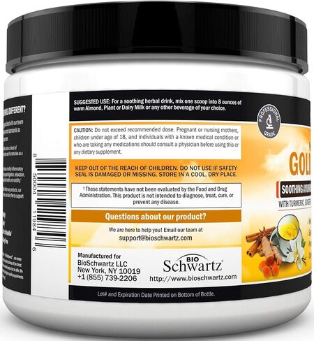مسحوق حليب كيتو الذهبي العضوي مع اشواغاندا والكركم - للاسترخاء والتعافي - يعزز صحة المفاصل والحركة - يدعم الهضم الصحي - مزيج الأيورفيدا المهدئ مع الفانيليا in Kuwait