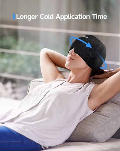 Migraine Relief Cap,Morfone Relief Hat for Migraine & Headache Cap for Migraine,Tension Puffy Eyes Migraine Relief Cap for Sinus Headache and Stress Relief,Cold & Hot Effect [Upgrade Gel Filling] in Kuwait