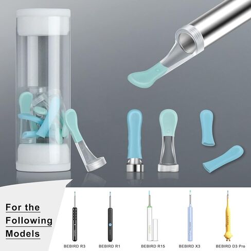 ملاعق الأذن البديلة الأصلية، نصائح لتنظيف الأذن أداة إزالة شمع الأذن متوافقة مع BEBIRD C3 Pro/X17 Pro/M9 Pro/ K10 (8 قطع) in Kuwait