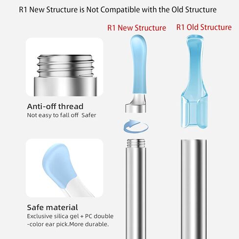 ملاعق الأذن البديلة الأصلية، نصائح لتنظيف الأذن أداة إزالة شمع الأذن متوافقة مع BEBIRD C3 Pro/X17 Pro/M9 Pro/ K10 (8 قطع) in Kuwait