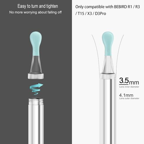 ملاعق الأذن البديلة الأصلية، نصائح لتنظيف الأذن أداة إزالة شمع الأذن متوافقة مع BEBIRD C3 Pro/X17 Pro/M9 Pro/ K10 (8 قطع) in Kuwait
