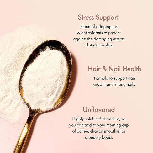 Winged Glow Up Collagen Powder | Better Hair, Skin, Nails for Women | Grass Fed Collagen Peptides w/Adaptogen Schisandra, Snow Mushroom, Vitamin C & Biotin | Unflavored (Single Serving), Non GMO in Saudi Arabia