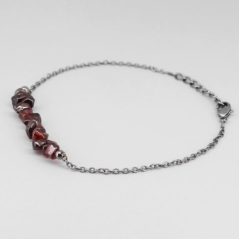 Gempires سوار شريط رقائق الزمرد الطبيعي، بلورات شفاء الطاقة، عيد ميلاد، هدية لها، مجوهرات الأحجار الكريمة 8 بوصة AA + الجودة (الزمرد) in Kuwait