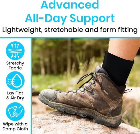 Arctic Flex Ankle Ice Pack Wrap - Hot & Cold Gel for Pain Relief with Adjustable Velcro Straps - Reusable Cooling Therapy for Achilles Tendon, Foot Swelling & Heel Injuries (Medium) in Saudi Arabia