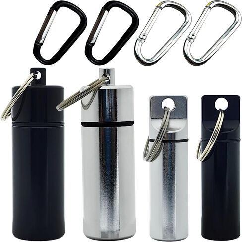 صندوق تنظيم السفر لحاوية حبوب منع الحمل الصغيرة من OMO لمحفظة صغيرة وجيب وحامل سلسلة مفاتيح صغيرة (4 عبوات) in Kuwait