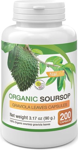 NalLife Organic Soursop Graviola Leaves 200 Capsules in Saudi Arabia