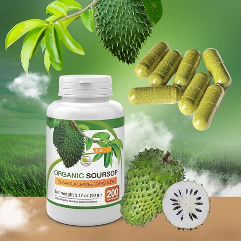 NalLife Organic Soursop Graviola Leaves 200 Capsules in Saudi Arabia